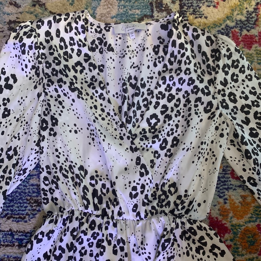 black and white cheetah blouse